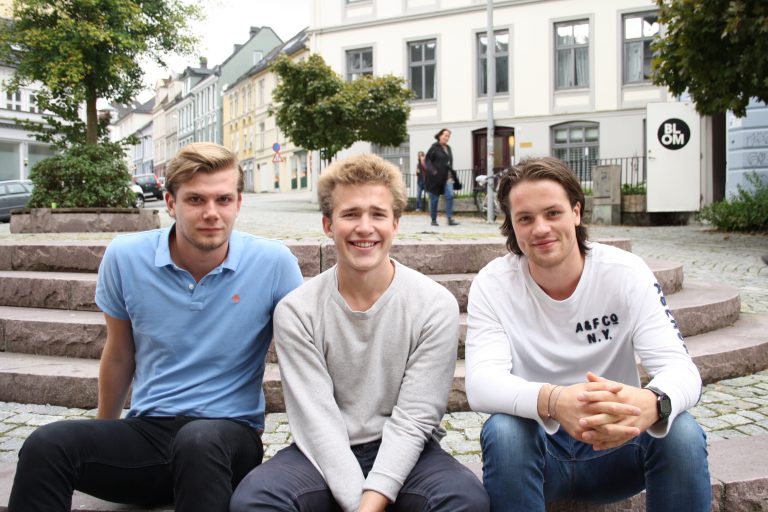 Fra venstre: Sivert, Olav og Scott fra Sammenliknende Politikk